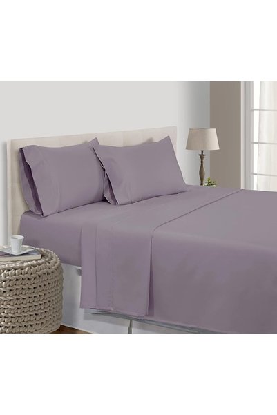 Chateau Cojusna مجموعة شراشف CHATEAU HOME COLLECTION مقاس كينج، قطن مصري 800 ...