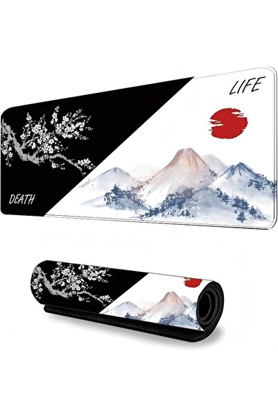 GENERAL Gaming Mouse Pad, 800x300MM Black Keyboard Mouse Pad Large Non-Slip R...