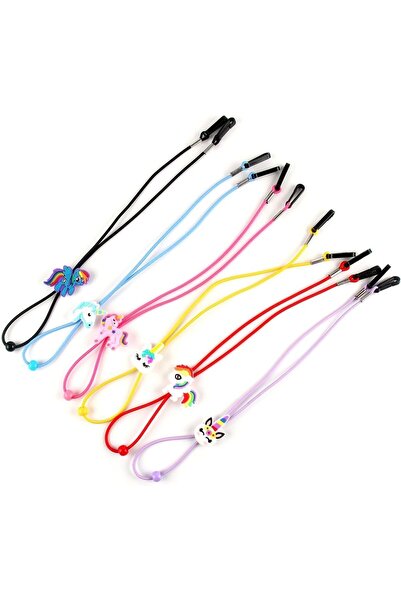 Generic 6PCS Kids Glasses Strap Unicorn Rainbow Adjuster Stretchy Eyeglass St...