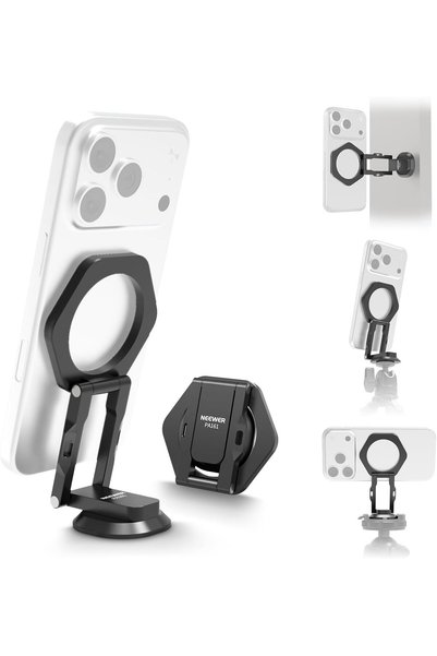 Generic Magnetic Phone Wallet with Card Holder, Foldable Desk Stand Lightweig...
