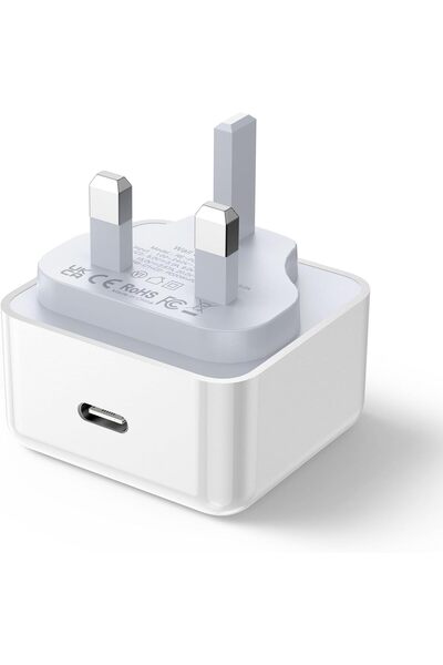 Aioneus شاحن USB-C بقوة 20 واط للشحن السريع لهواتف آيفون 17 و16 وسامسونج وهواوي