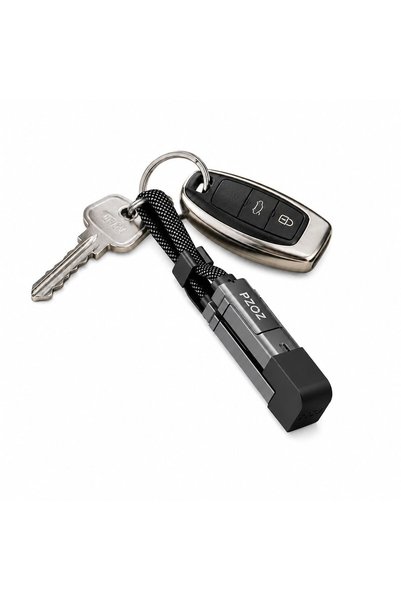 Pzoz كابل USB C قصير 4 في 1 بطول 0.18 متر وقدرة 60 واط، كابل شحن على شكل سلسل...