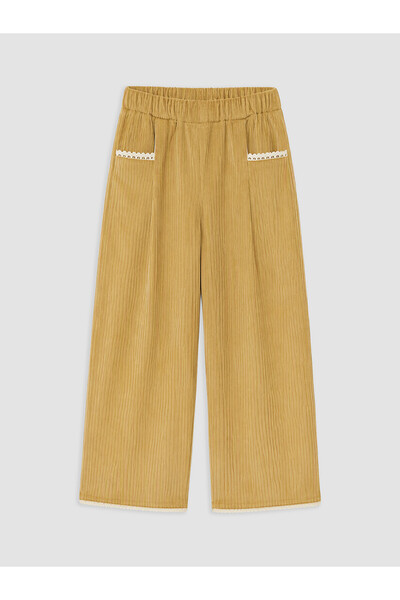 LC Waikiki Alita City Lcw Kids Beige Velvet Straight Standard & Regular Wide ...