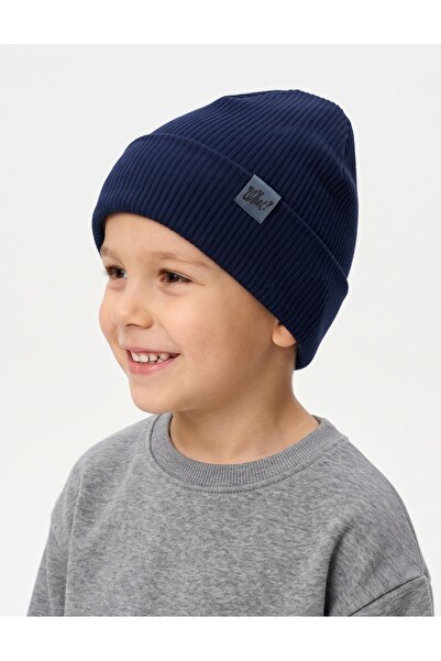 MiniKids Caciula baietei What!, bleumarin