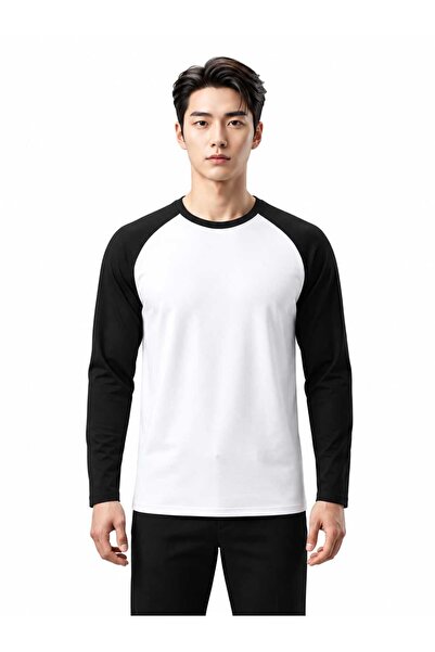 coho moda Oversize-uzun-kollu-bisiklet yaka-basic-tişört
