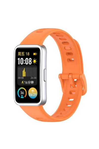 Müller ® Silicone Strap, compatible with Huawei Honor Band 8 and Band 9, Orange