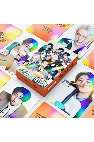 Kpop Dünyasi STRAY KIDS '' This & That '' Çift Yön Baskılı Hologramlı Lomo Ca...