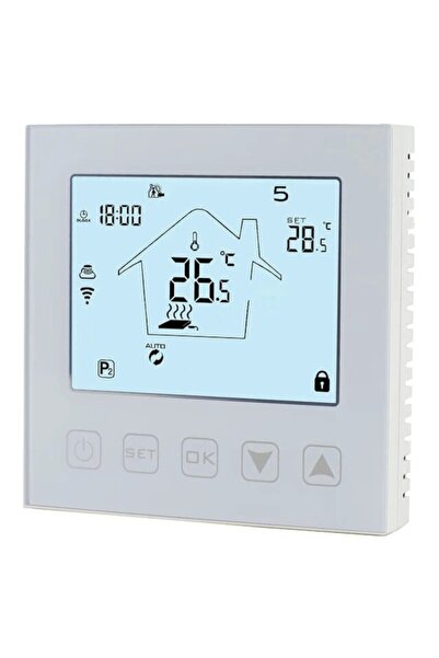 Tartek Termostat cu fir HY-WHITE pentru încălzire centrală pe gaz, controlat ...
