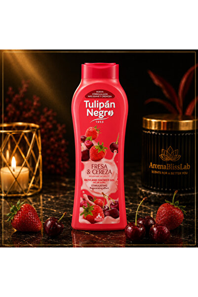 Tulipan Negro Τζελ Μπάνιου και Ντους με Φράουλα και Κεράσι – Tulipán Negro