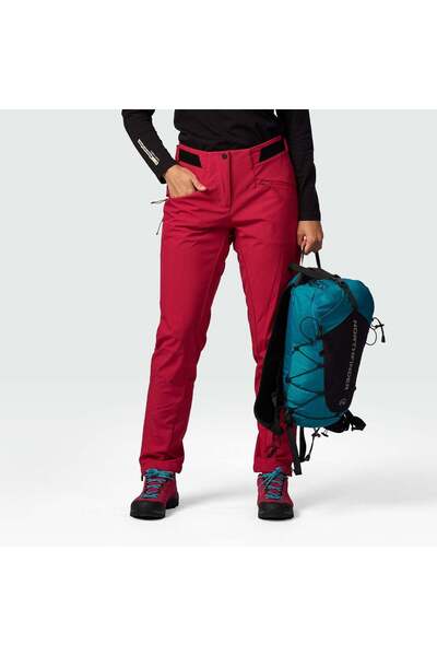 NORTHFINDER NO-6135OR pantaloni softshell de damă KOPKA, vișiniu, 3XL