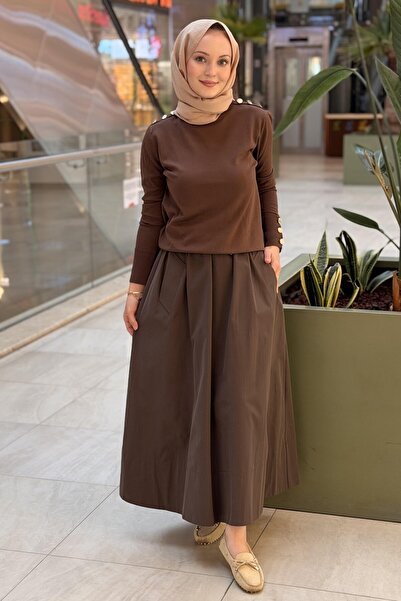 sentez giyim Sentez Lizzy Pocket Detailed Flared Skirt