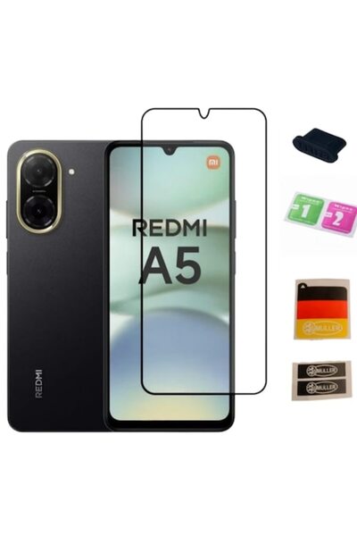 Müller Защитно фолио от закалено стъкло за Xiaomi Redmi A5, черен, включва ко...