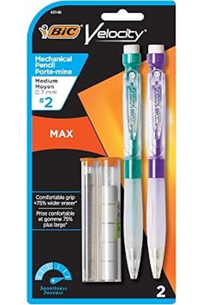 DEEMOUNT أقلام رصاص ميكانيكية BIC Velocity Max، بألوان متنوعة، برأس متوسط (0....