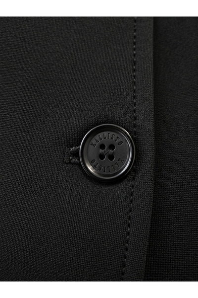 Kallisto Siyah Tek Düğmeli Dik Yaka Slim Fit Blazer Ceket