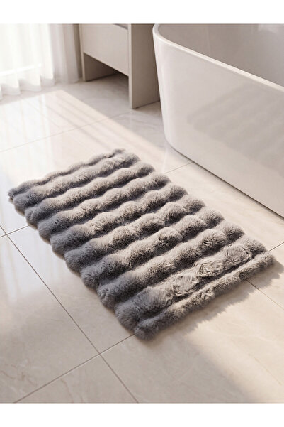 LC Waikiki Nevavm Farkıyla Lcw Home Gray Plain 50X80 cm Bath Mat
