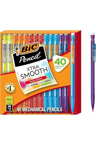 DEEMOUNT أقلام رصاص ميكانيكية BIC Xtra Smooth Bright Edition، برأس متوسط 0.7 مم