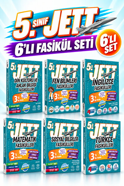 Ünlüler Karması Yayınları 5. Sınıf Jett Fasikül Seti (Din Kültürü ve Ahlak Bi...