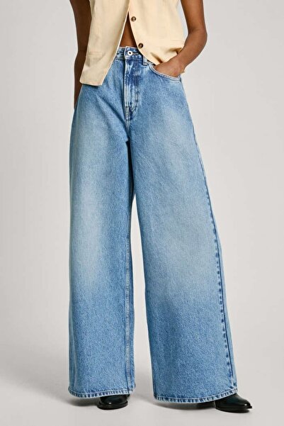 Pepe Jeans Ψηλόμεσο Παντελόνι με Φαρδιά Μπατζάκια Jaimy (PL204740MP42)