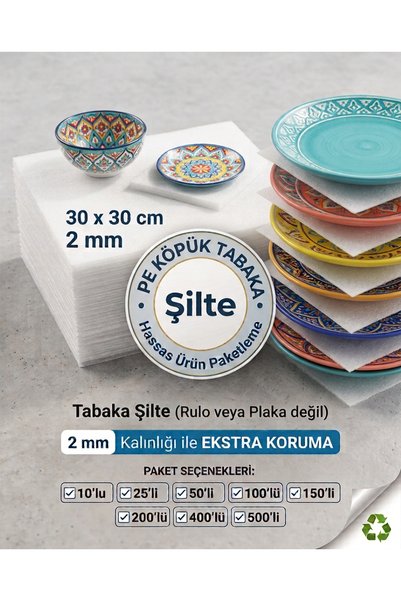 Dalpak Ambalaj 30X30 cm Pe Köpük Şilte ( Tabaka ) 2 mm – Hassas Ürün & Kargo Koruyucu Ambalaj 50 Adet