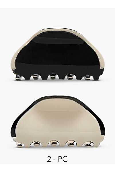 FAV Pack of 2 Curved Hair Clamp with Glossy Finish