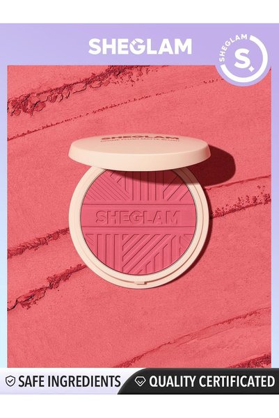 SHEGLAM Divine Flush Matte Blush Powder - Highly Pigmented, Non-Fading, Long Lasting, Glowing, Lightweight Natural Face Makeup - Let's Escape