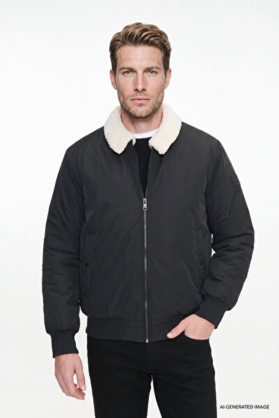 WRANGLER Regular Fit Normal Cut Shirt Collar Pocket Bomber Jacket