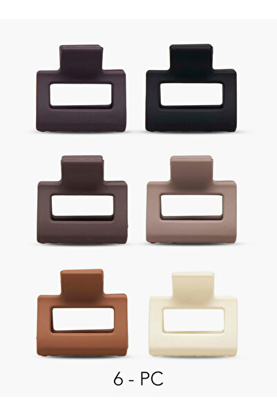 FAV Gloo Pack of 6 Rectangular Shaped Hair Clamps