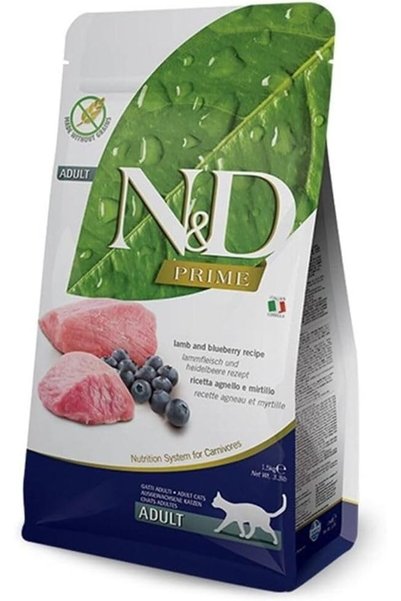 N&D Nd Prime Tahılsız Adult Kedi 5Kg Kuzulu Yaban Mersinli Yetişkin Kedi Mama...