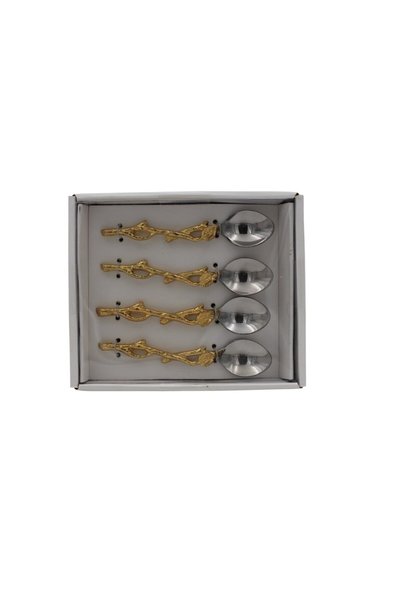 B&D Spoon Set 4 Pieces, Everyday Dining Spoons for Tea, Coffee, Desserts, Meals, Snacks and Family Dining, Practical Kitchen Cutlery