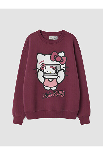 LC Waikiki Two Mt Shop Quality Lcw Kids Purple Oval Collar Hello Kitty Printe...