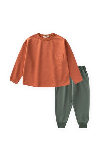 Cigit Sweatshirt Takım 2-7 Yaş Oranj