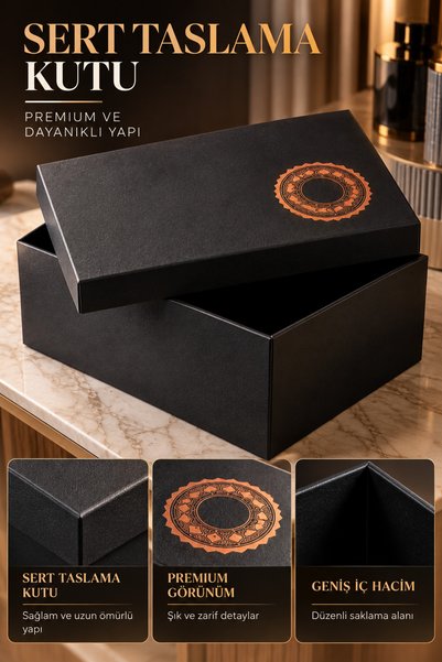 grimorlife 1 Adet Dolap İçi Düzenleyici Sert Taslama Kutu 24x21x13,5 cm – Çorap, Kravat, Aksesuar ve Bakım Ürünleri Organizer Saklama Kutusu