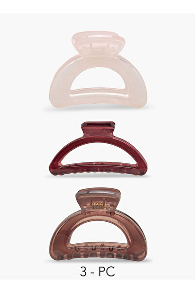 FAV Gloo Pack of 3 Curved Hair Clamp with Cutouts