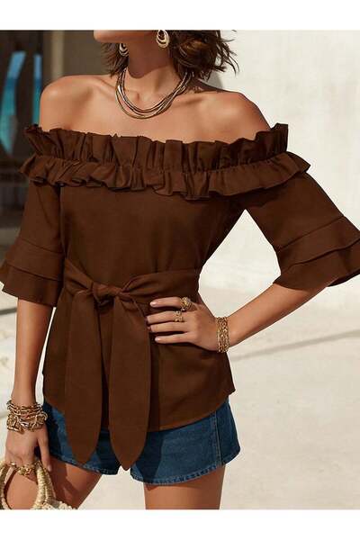 Sheya Short-sleeved shirt, brown