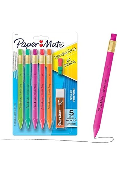 DEEMOUNT أقلام رصاص ميكانيكية مثلثة الشكل من Paper Mate مع عبوات إعادة تعبئة ...