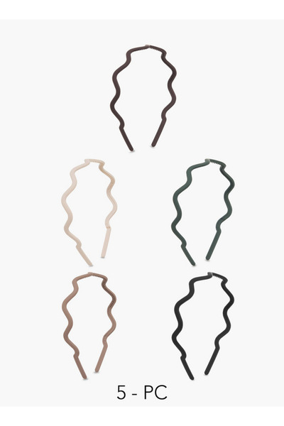FAV Pack of 5 Wavy Hairband