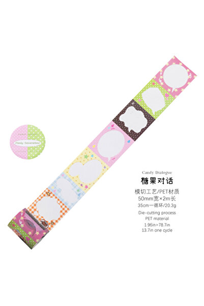 Choice PET D 50mm * 2m Color Candy Frame Collection Series Kawaii Ins Die Cut...
