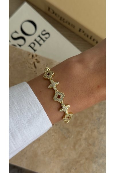 İREM YILDIZ 14K Luxury Gold Kuyumcu Model Kararmaz Kadın Bileklik