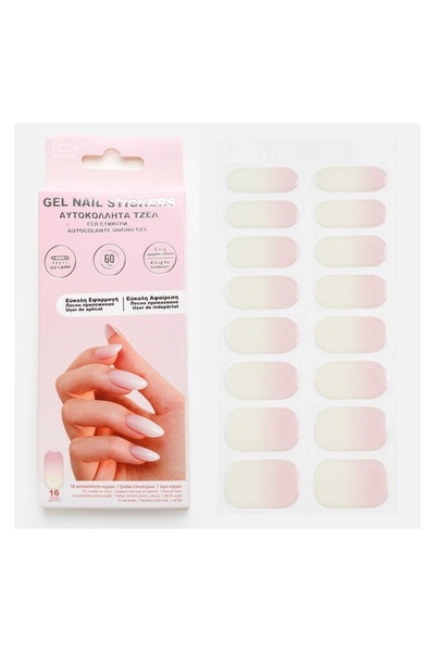 OEM Stickere cu gel pentru unghii, roz ombré, 16 bucăți – efect de degrade, a...