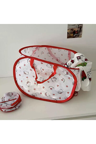 Choice ZYL-KT Sanrio Hello Kitty Fabric Laundry Basket, Cartoon Foldable Mesh...