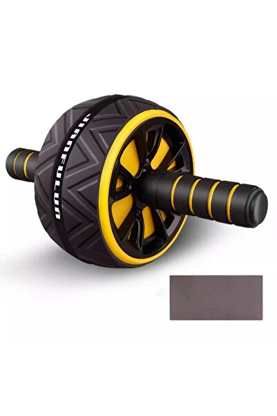 Choice Black and yellow Ab Roller Wheel Non‑Slip Abdominal Training Roller Fo...