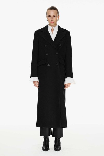 VATKALI Kruvaze yaka oversize kaşe kaban - Premium Edition