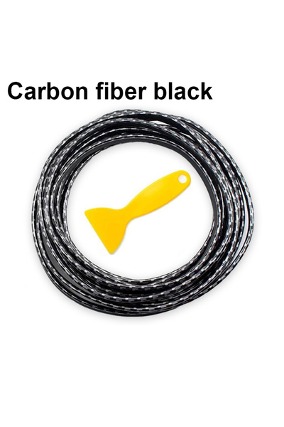 Choice 5m Carbon fiber black Universal Car Moulding Decoration 3/5/10m Flexib...