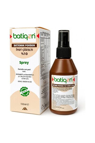 Aqua Batigon Batikon Povidon Iyot Çözeltisi %10 Sprey 100 ml – Antiseptik ve Dezenfektan