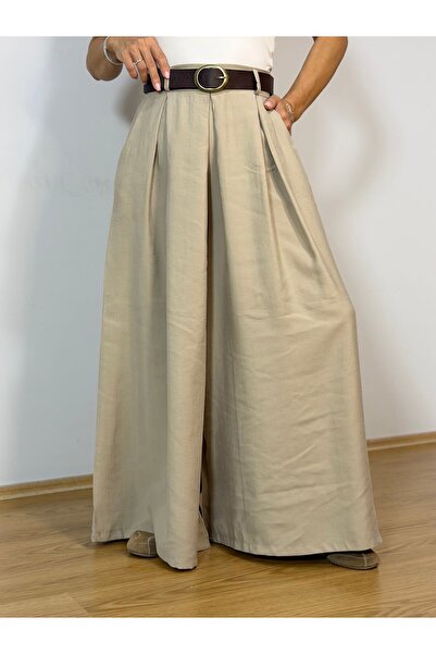 SİSTA MODA 1354 Elasticated Waist at the Back, Belted, Pleated at the Front, ...