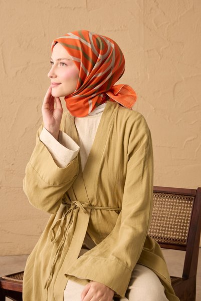 Silk Home نسيم الصيف أوربان سترايب أورانج