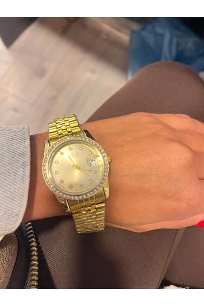 gozdeasutayaccessory Gold stone watch