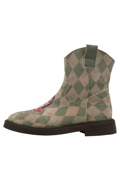 Dogo Women's Vegan Leather Green Western Boots - Vulpes Design