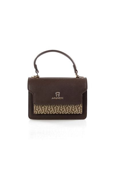 Aigner حقيبة كلاسيكية جديدة بشعار منقوش ومقبض علوي وحزام كتف