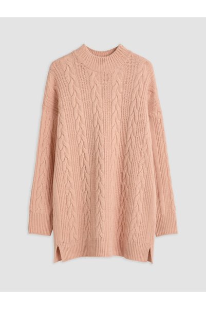 Burcia Hair Braid Patterned Knitwear Sweater